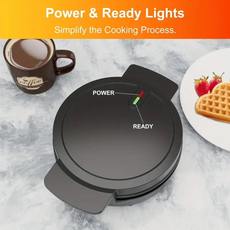 750W Heart-Shaped Nonstick Waffle Maker – Double-Sided, Easy to Clean, Compact & Space-Saving Design, Perfect for Home Baking or Special Occasions