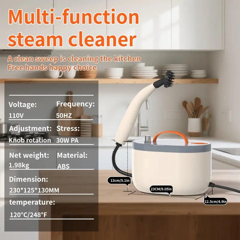 Handheld 21.98oz High-Pressure Steam Cleaner, High-Temperature Household & Carpet Cleaner, Portable LCD Steam Cleaner for Kitchen Grease, Sofa – Perfect Summer Decor Gift
