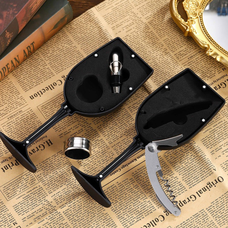1\u002F2\u002F3pcs Christmas Wine Set with Corkscrew and Stoppers, Premium Red Wine Gift Collection