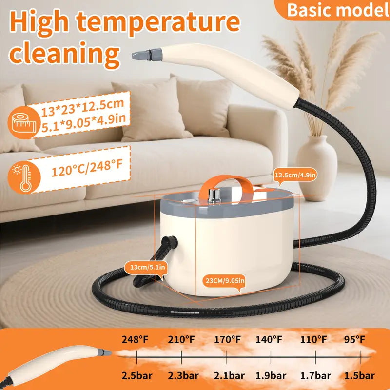 Handheld 21.98oz High-Pressure Steam Cleaner, High-Temperature Household & Carpet Cleaner, Portable LCD Steam Cleaner for Kitchen Grease, Sofa – Perfect Summer Decor Gift