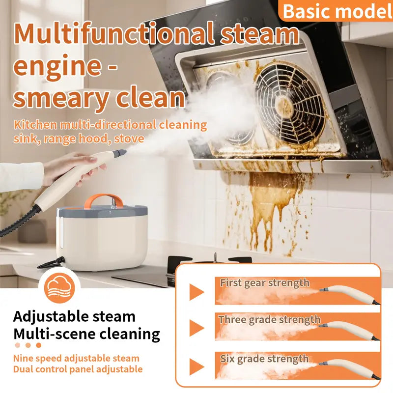 Handheld 21.98oz High-Pressure Steam Cleaner, High-Temperature Household & Carpet Cleaner, Portable LCD Steam Cleaner for Kitchen Grease, Sofa – Perfect Summer Decor Gift