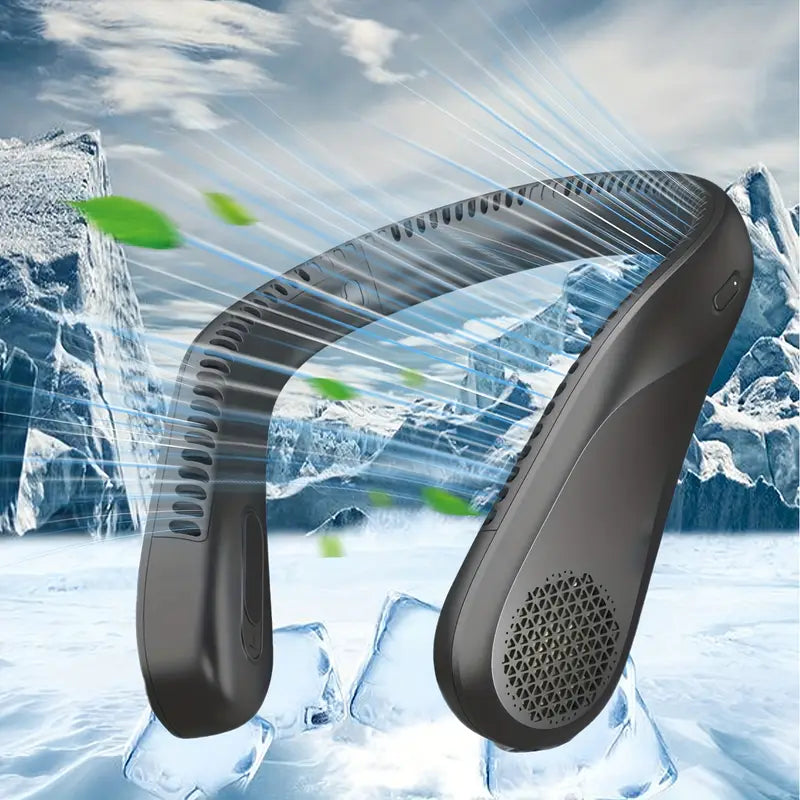 Portable Neck Fan, 360° Cooling Hands-Free Bladeless Fan, Long-Lasting 16H Battery, 4 Speeds, USB Rechargeable, Wearable Personal Fan for Women & Men, Travel, Office, Outdoor