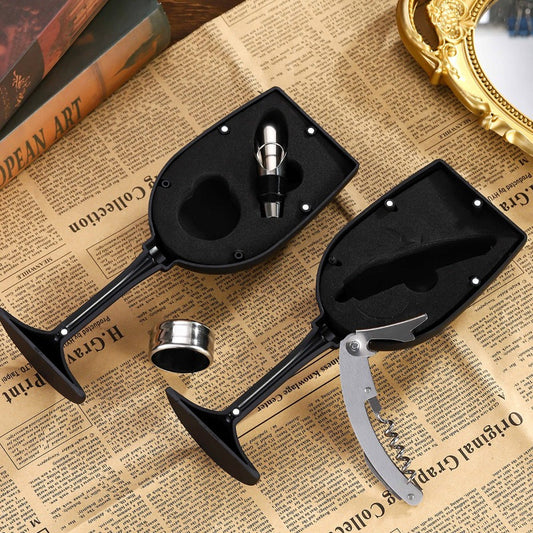 1\u002F2\u002F3pcs Christmas Wine Set with Corkscrew and Stoppers, Premium Red Wine Gift Collection