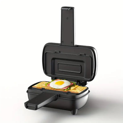 1-Slice Electric Sandwich Maker, MINI Square Grill Pan For Toasted Sandwiches, Grilled Cheese, Pancakes, Omelets, Double-Sided Non-Stick, A Must-Have Kitchen Appliance For Home Cooking.