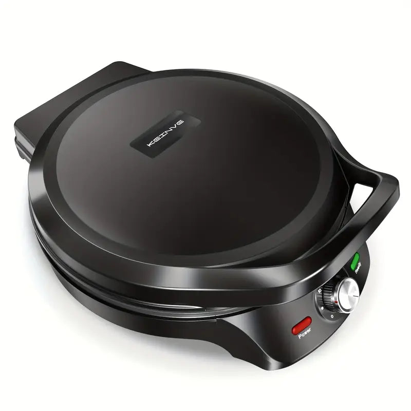 1500W Electric Smokeless Grill, 2-in-1 Indor Grill And Pizza Maker With 30-Min Timer And Auto Shut-Off, Working Together On Both Sides, 180° Open For Quesadilla, Sandwich, BBQ, Steak, Veggies, Gift Ideas, Perfect Gift For Christmas